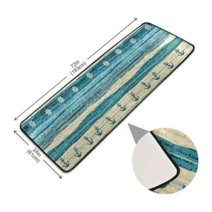 ALAZA Alfombra de estilo náutico antideslizante para