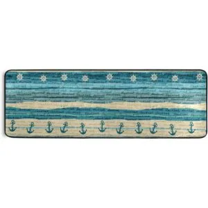 ALAZA Alfombra de estilo náutico antideslizante para