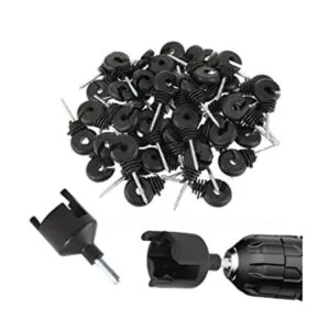 50 unidades aislantes eléctricos negros para valla_1