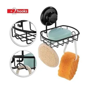 HASKO accessories Jabonera de succión con ganchos soporte_3