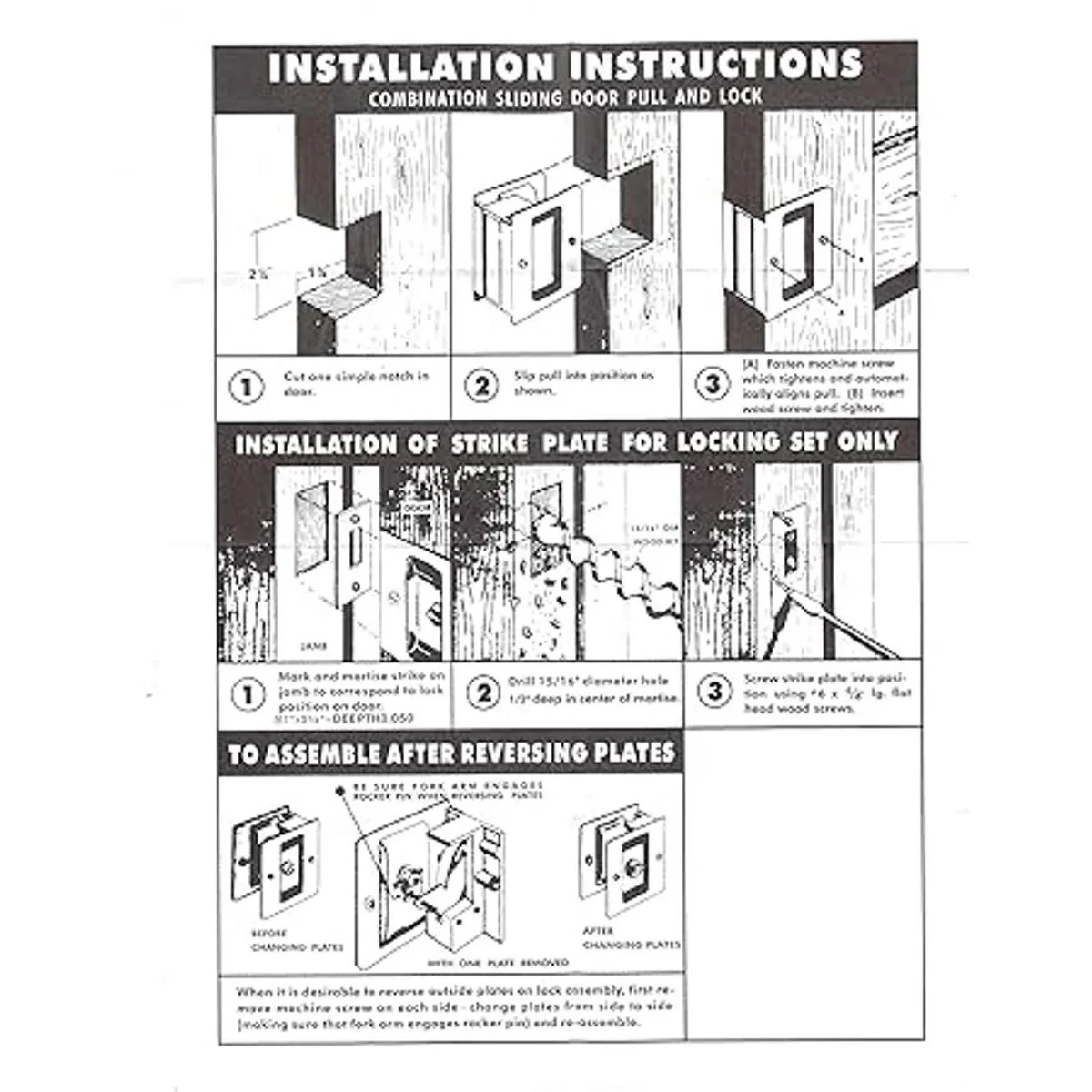 QCAA Bolsillo para puerta corredera de latón macizo 2_5