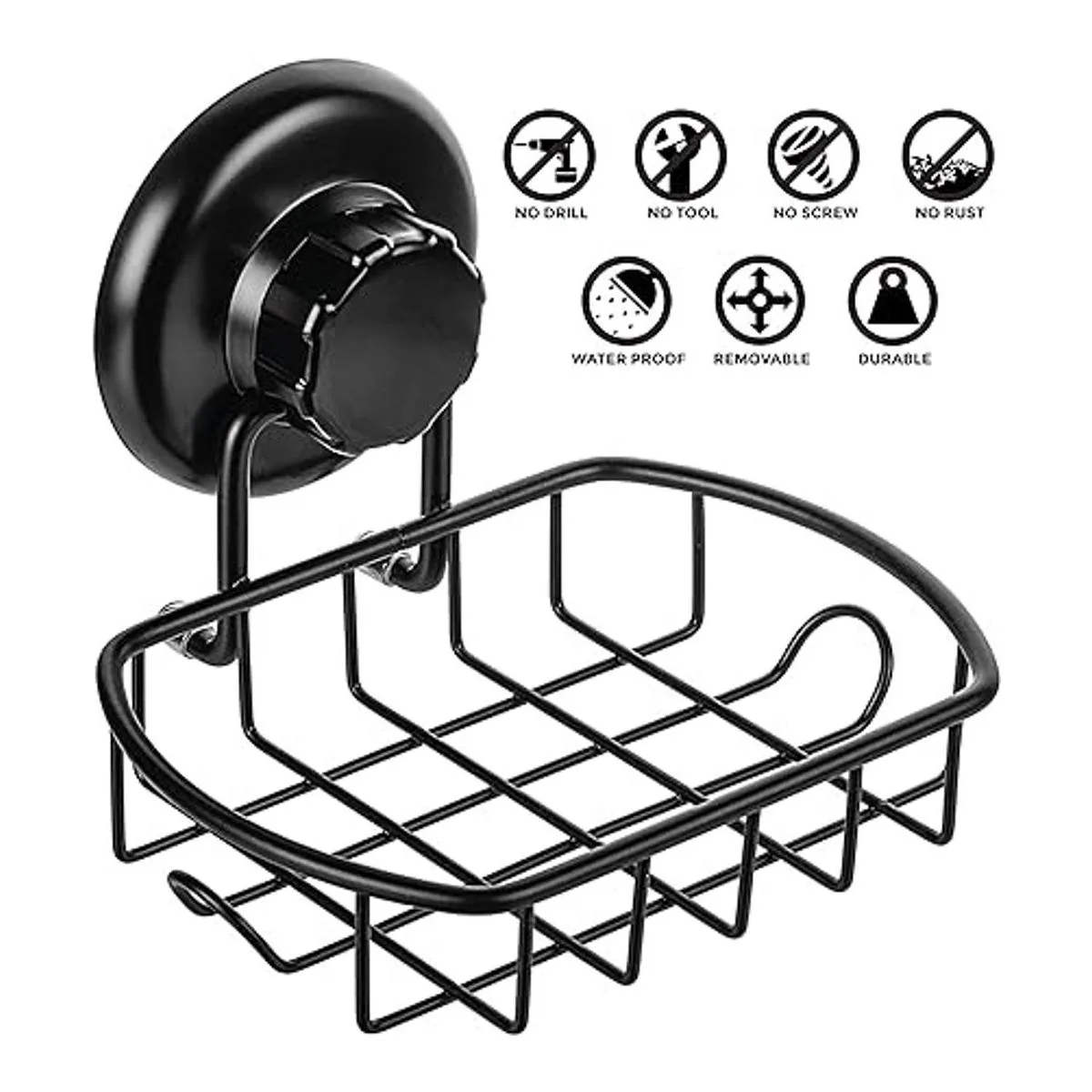 HASKO accessories Jabonera de succión con ganchos soporte_5