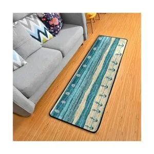 ALAZA Alfombra de estilo náutico antideslizante para