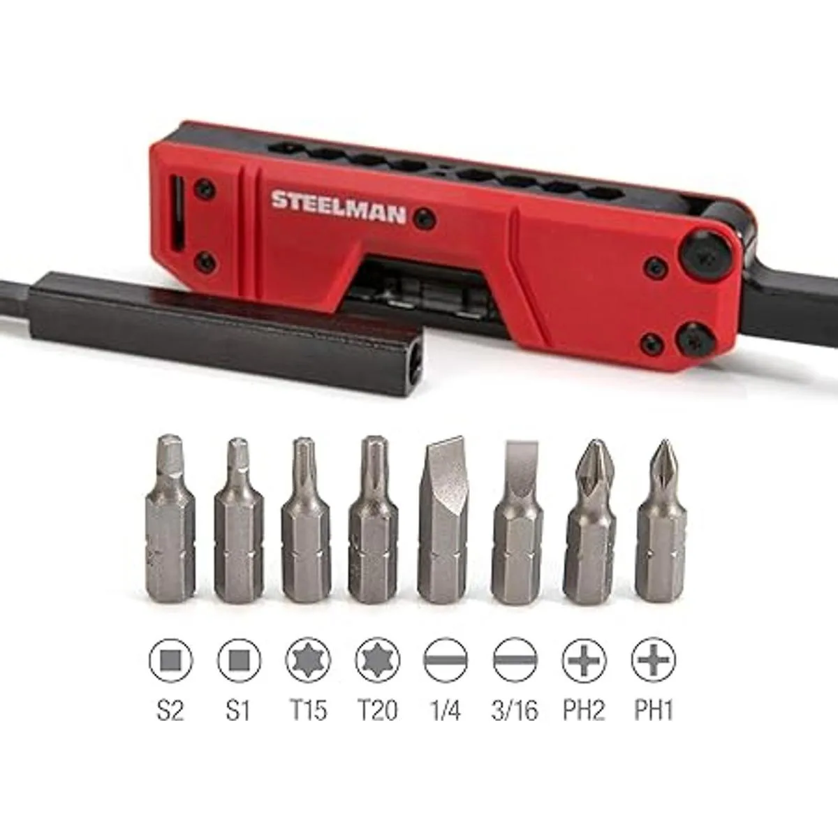 Steelman Destornillador de bolsillo magnético plegable 10