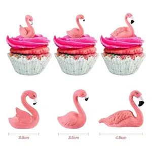 25 piezas de decoración de pastel de flamenco mini figuras_2