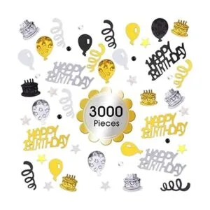 3000 piezas de confeti de feliz cumpleaños pastel de