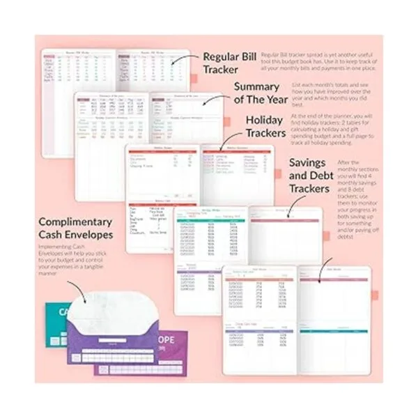 Libro de presupuesto de GoGirl Colorido organizador_5