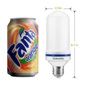 Munetoshi 3 bombillas LED de fuego E26 4 modos de luz de