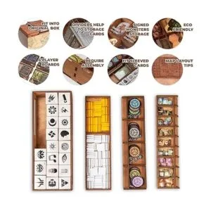 Smonex Organizador de madera y cuatro tablas de jugadores_3
