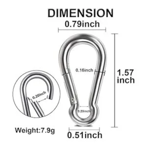 Gancho de resorte Lsquirrel 304 de acero inoxidable