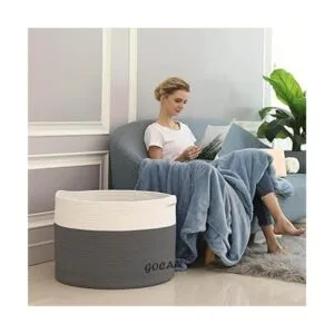 GOCAN Cesta de lavandería extra grande de almacenamiento_5