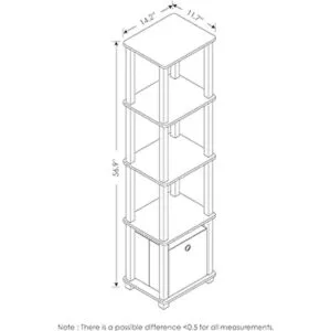 FURINNO TNT No Tools Estante decorativo de 5 niveles_3