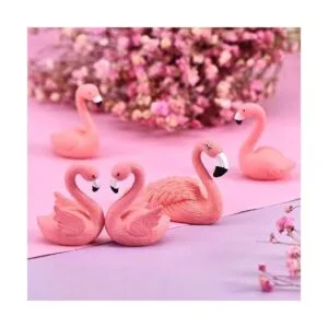 25 piezas de decoración de pastel de flamenco mini figuras_3