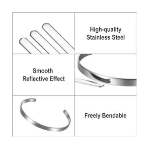 18 piezas pulsera en blanco ajustable brazalete brazalete