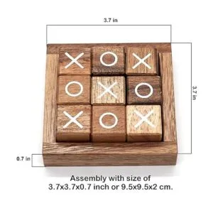 BSIRI Tic Tac Toe para niños y adultos mesa de café_3