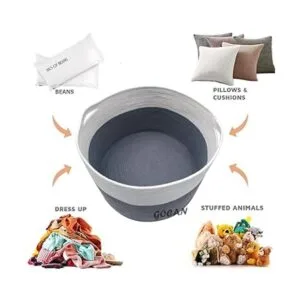 GOCAN Cesta de lavandería extra grande de almacenamiento_6