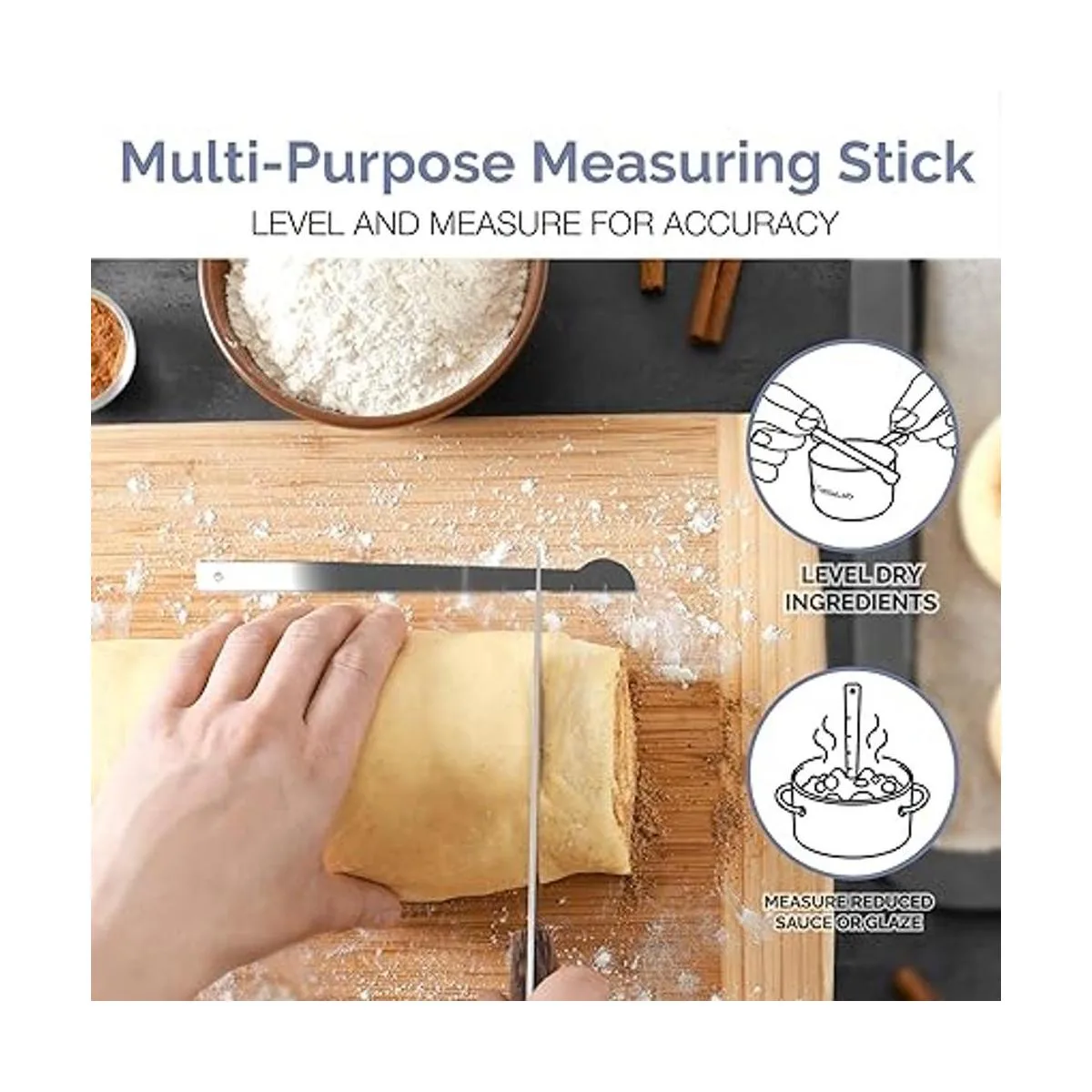 CuttleLab Juego de 22 tazas y cucharas medidoras de acero