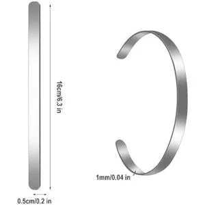 18 piezas pulsera en blanco ajustable brazalete brazalete