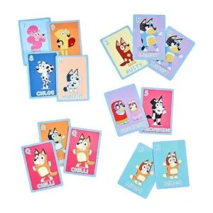 El juego de cartas 5 en 1 de Bluey incluye 53 cartas_4