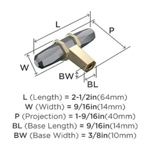 Amerock BP36647BCRBBZ London Pomo para gabinete 212_4