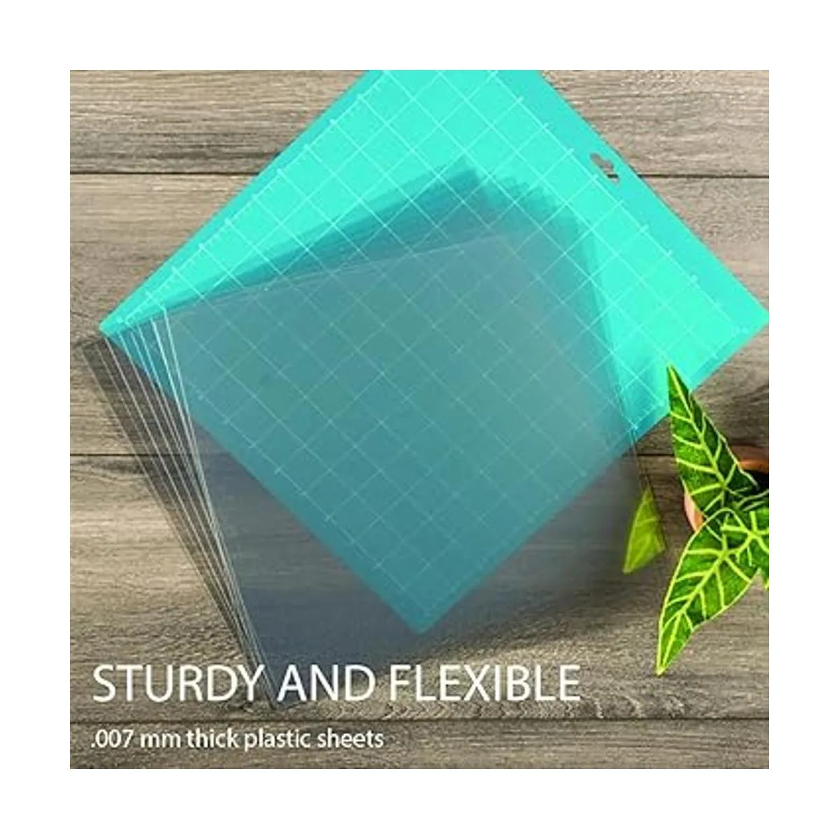 Samsill Paquete de 50 hojas de plástico transparente de 12_5