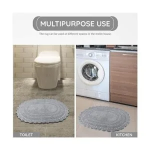 Alfombra de baño de algodón Alfombras crochet para puerta