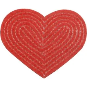 Parche bordado Tegg 5 parches con lentejuelas de corazón_4