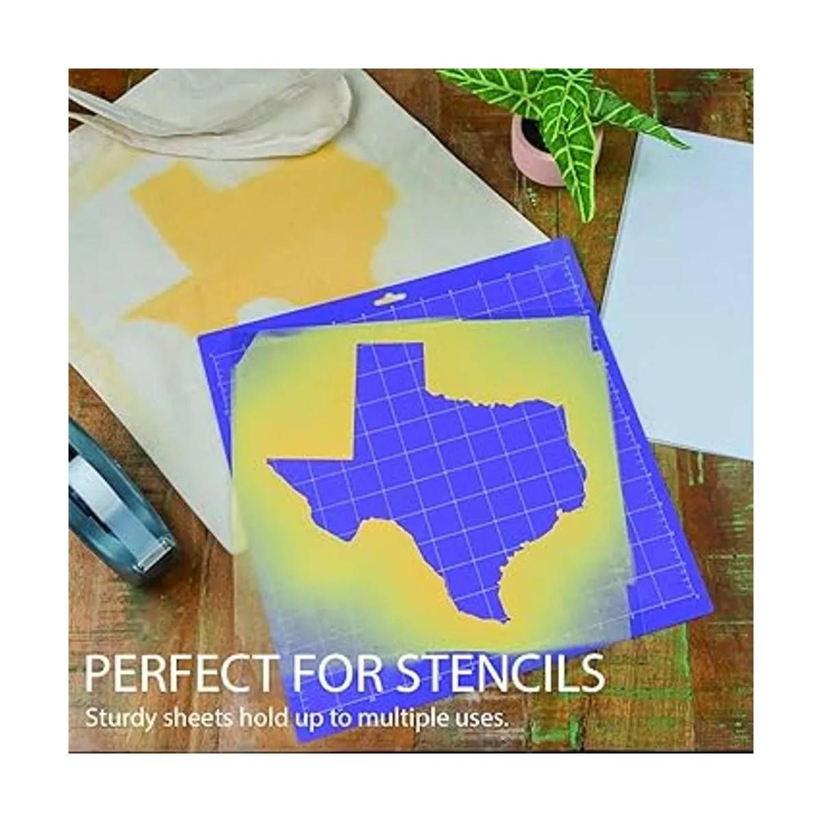 Samsill Paquete de 50 hojas de plástico transparente de 12_4