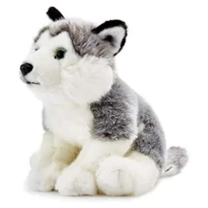 Animal de peluche Husky realista de 12 pulgadas Husky_3