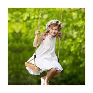 PELLOR Asiento de columpio colgante de madera de haya para_6