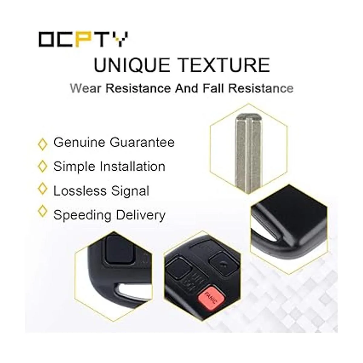 OCPTY 1 llavero de control remoto sin llave sin cortar_5