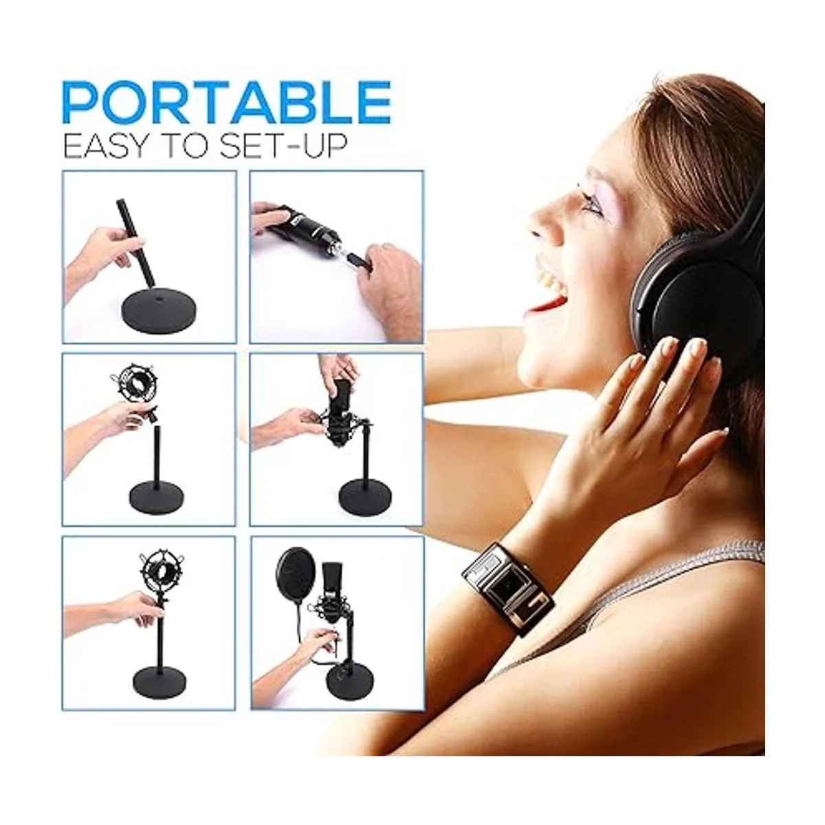 Kit de grabación de podcast de micrófono USB micrófono_6