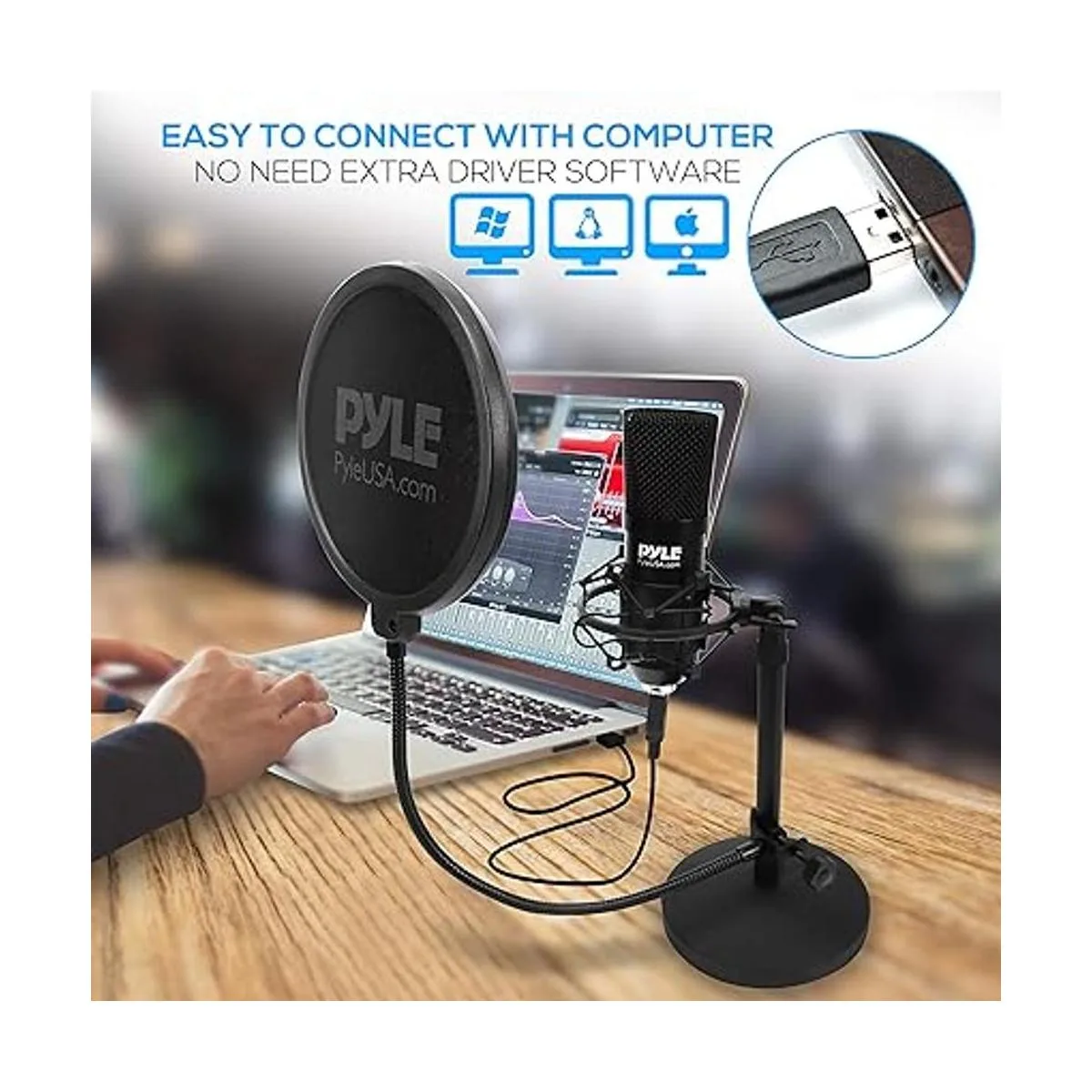 Kit de grabación de podcast de micrófono USB micrófono_3