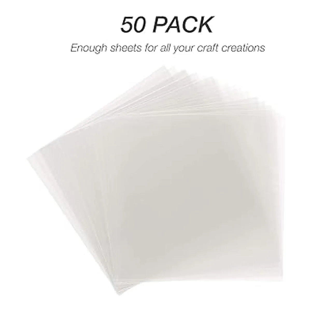 Samsill Paquete de 50 hojas de plástico transparente de 12_3