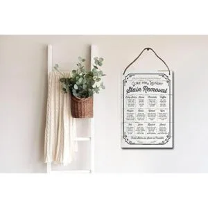 Losea Guide for Laundry Letrero de pared de madera