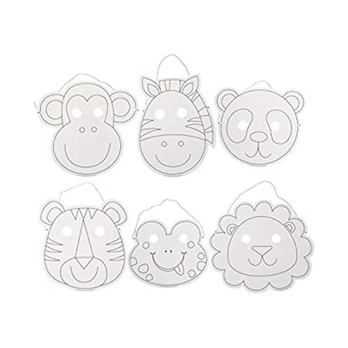 24 máscaras de animales a granel rana león tigre_1