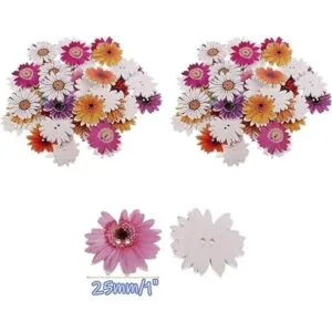 MSCFTFB 100 botones de madera en forma de flor de 1_2