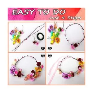 Kit de manualidades de coronas de flores haz tu propia_5