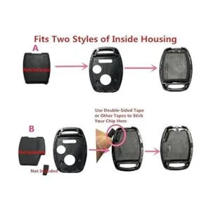 Horande Funda de repuesto para llave de coche Honda Civic_3