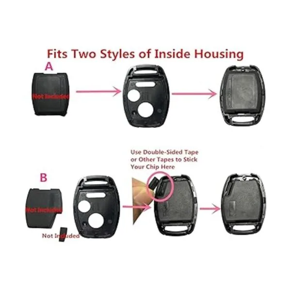 Horande Funda de repuesto para llave de coche Honda Civic_3
