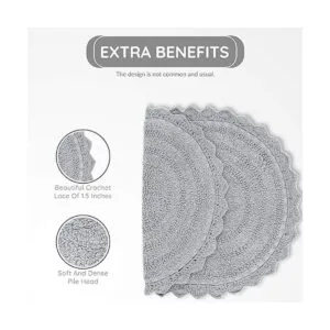 Alfombra de baño de algodón Alfombras crochet para puerta