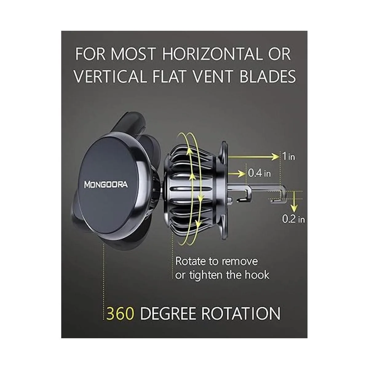 Mongoora Soporte para teléfono de auto Air Vent Soporte_4