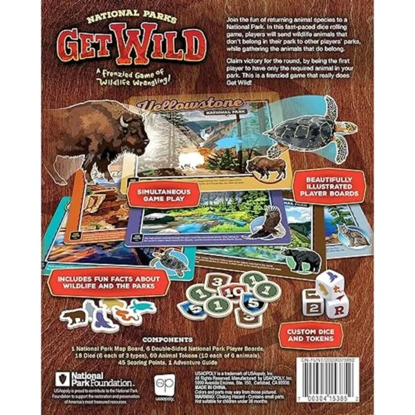 Parques Nacionales USAOPOLY Get Wild Juego de dados de_4