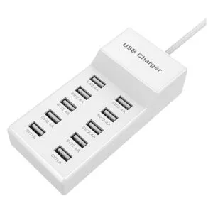 Cargador de pared USB de 10 puertos con tecnología de