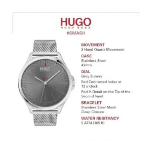 HUGO Smash Reloj de cuarzo para hombre acero_4