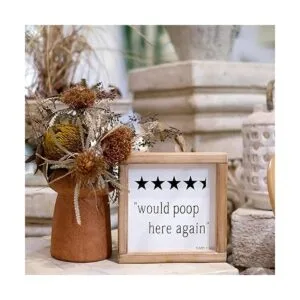 SIMPLY ANI Letrero de baño divertido con texto en inglés