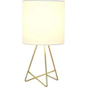 Simple Designs LT2066GDW Lámpara de mesa con pantalla de_2