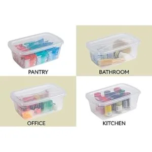 Rubbermaid Cleverstore Recipientes de plástico apilables_6