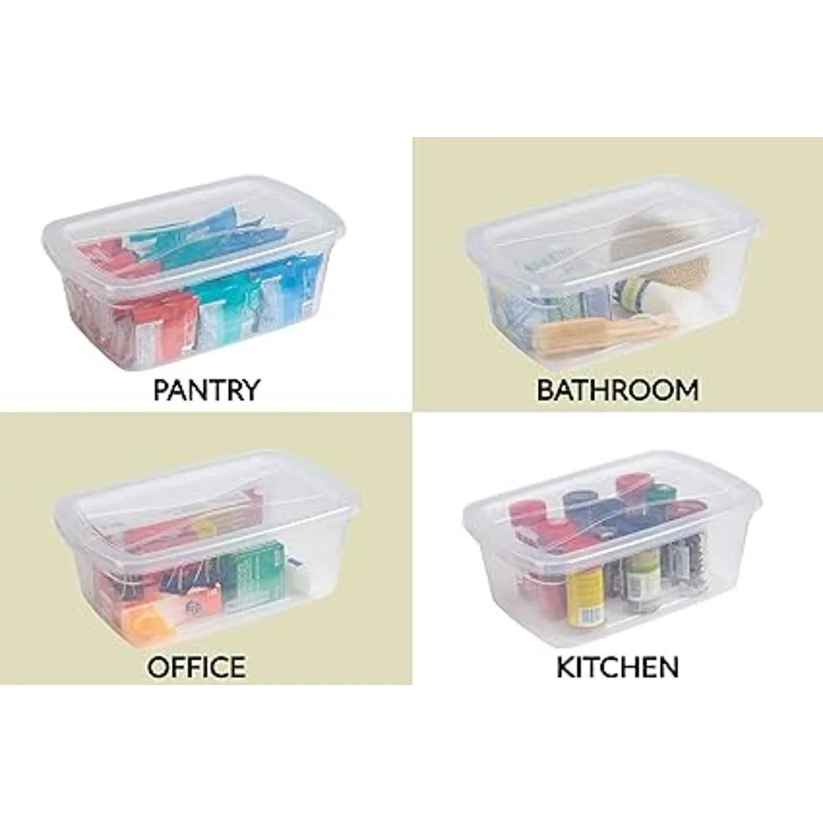 Rubbermaid Cleverstore Recipientes de plástico apilables_6