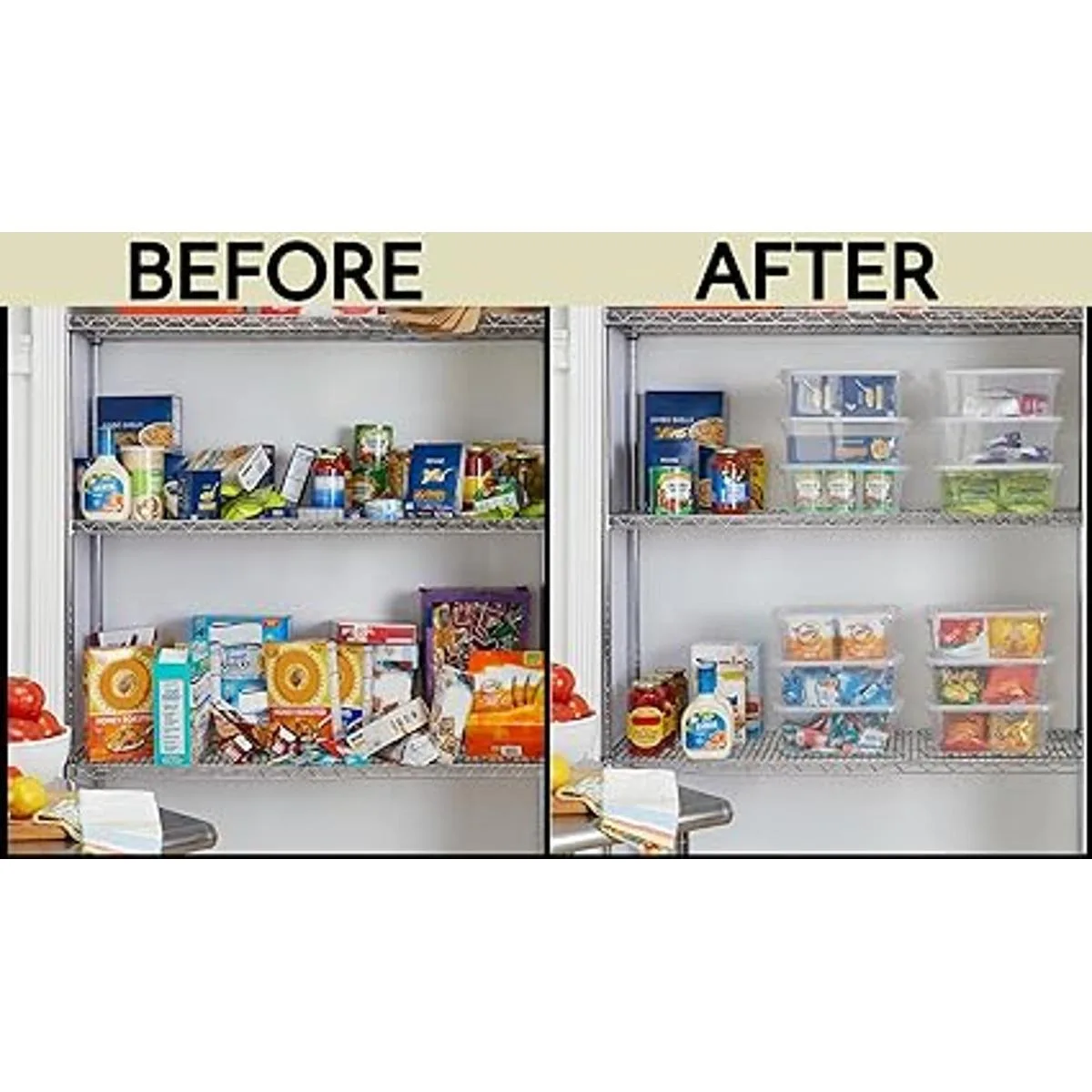 Rubbermaid Cleverstore Recipientes de plástico apilables_4